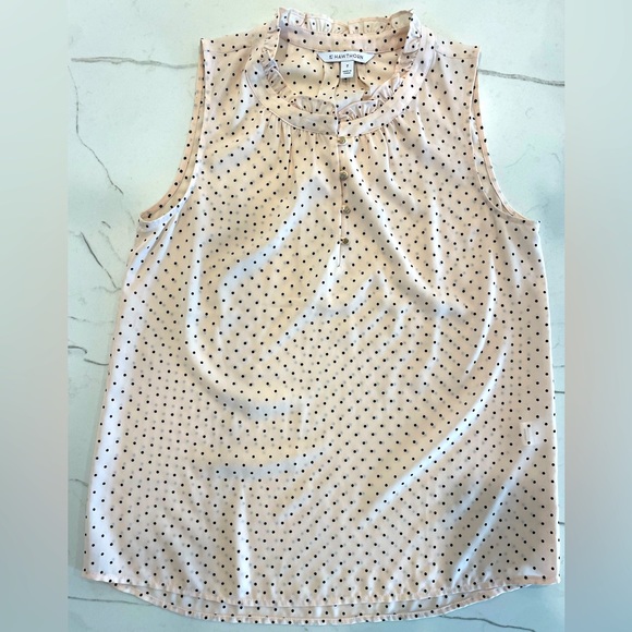 41 Hawthorn Tops - 41 Hawthorn Blush Dot Sleeveless Top, Size M